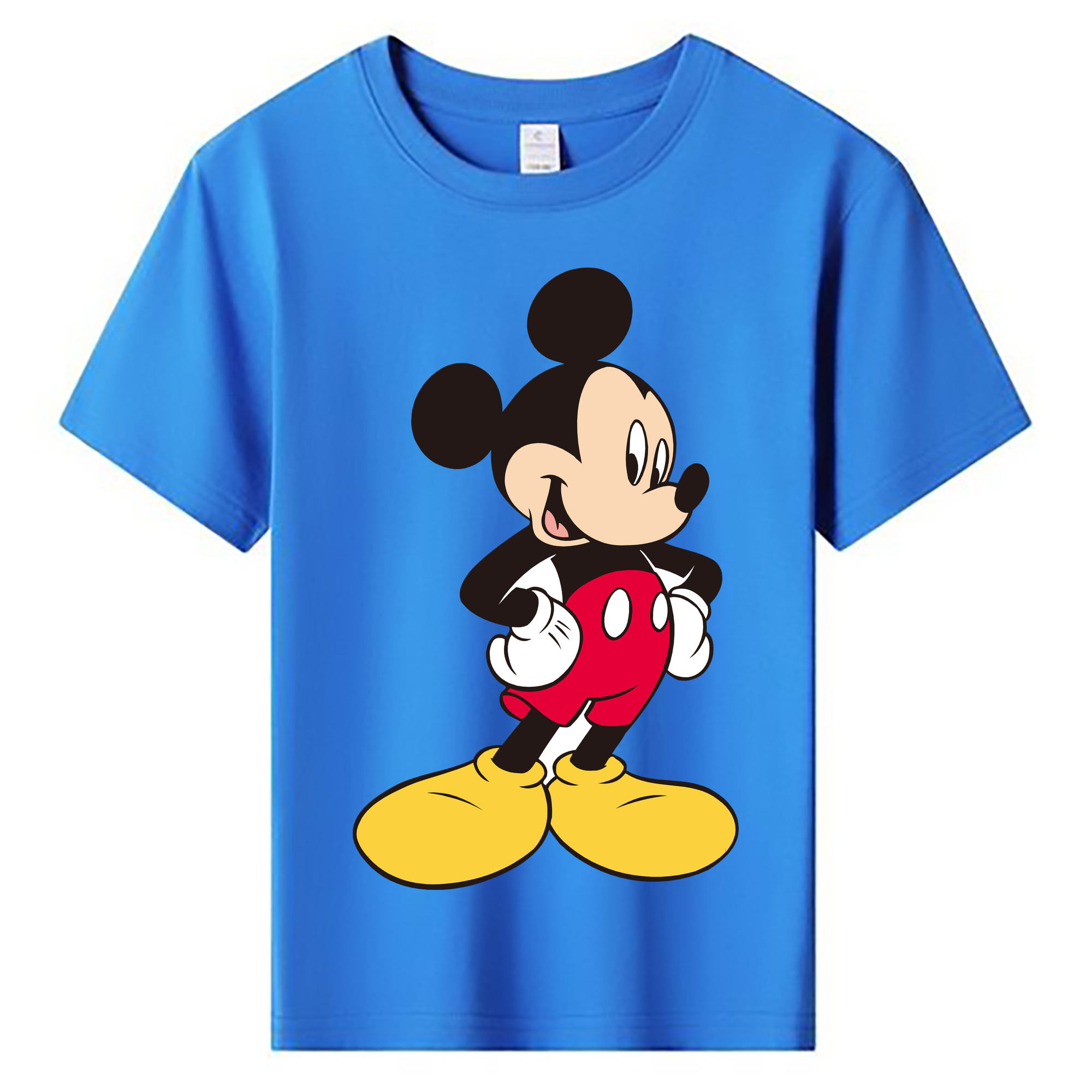 ミッキーマウス Mickey Mouse 綿100％キッズTシャツ（フロントプリント）